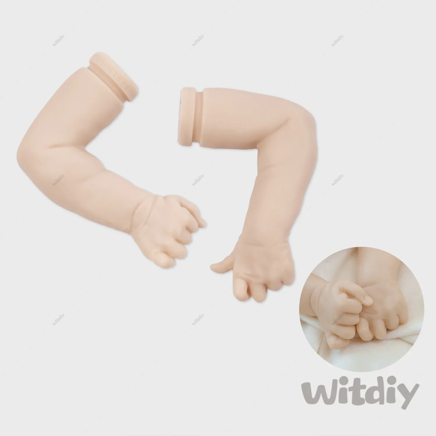 Twin-AB 46 سنتيمتر/18.11 بوصة جديد الفينيل فارغة تولد من جديد دمية طفل غير مصبوغ عدة/إعطاء 2 هدايا