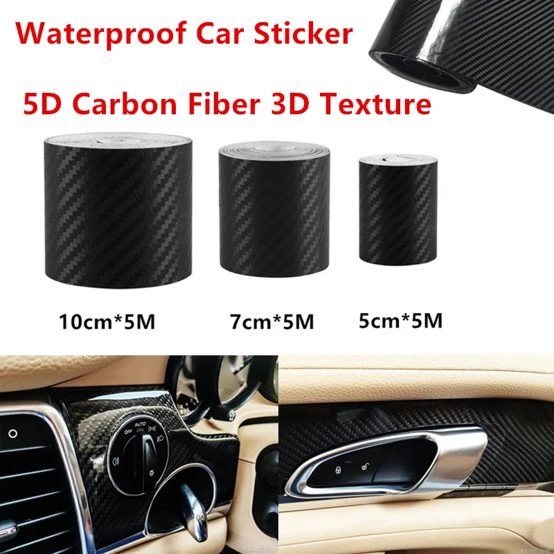 

Car Sticker 5D Carbon Fiber 3D Texture Self Adhesive Protection Waterproof Sticker for Motorcycle Auto Tuning Accessories