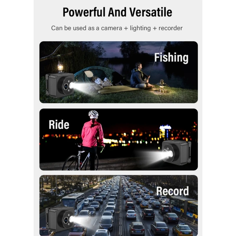 Videocámara Super Action 1080P con soporte para cabeza para motocicleta y ciclismo