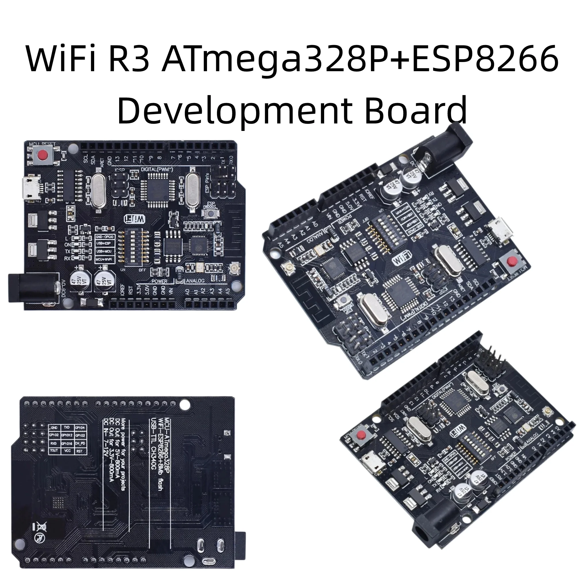 WiFi R3 ATmega328P+ESP8266 Development Board 8Mb Flash WiFi Module Compatible with Arduino IDE