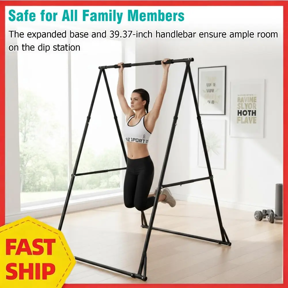 

Foldable Free Standing Dip Station 771.6LBS Capacity Strength Training Fitness Equipment for Home Gym Equipment