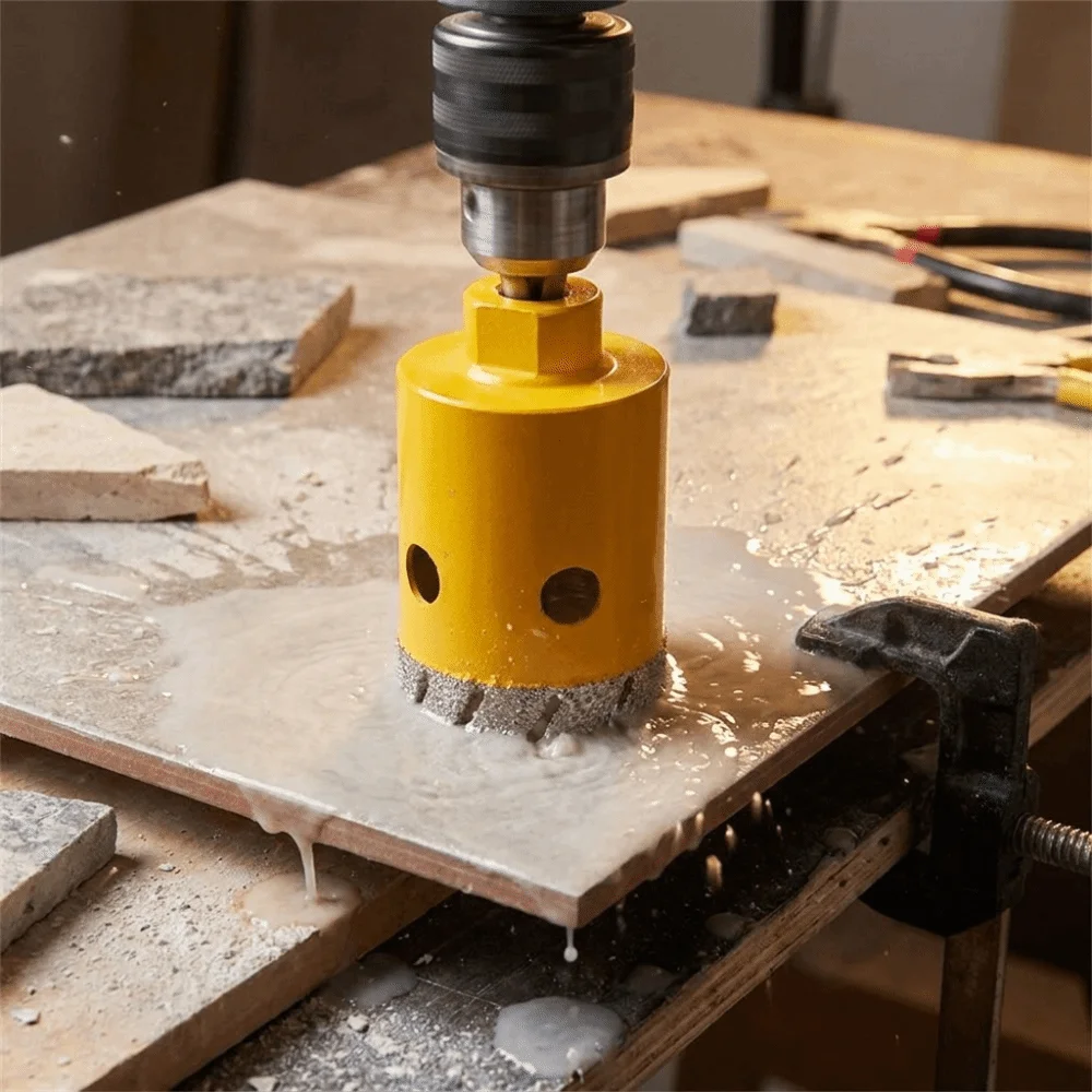 M10 Thread Angle Grinder 20-50mm Sharp Diamond Hole Opener Smooth Cutting Easy Mounting Dry Drilling Bit Glass Cutting