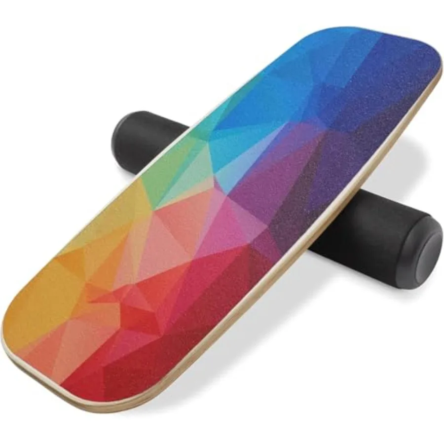 

Balance Board Surf Trainer for surfing, snowboarding, skiing, skateboarding; bamboo wood, natural color; adjustable stoppers wi