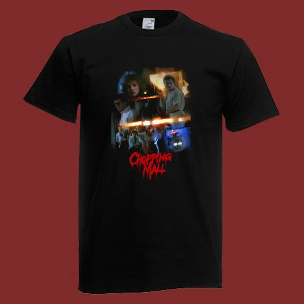 Chopping Mall Horror Movie Men's Black T Shirt Size S 5XL