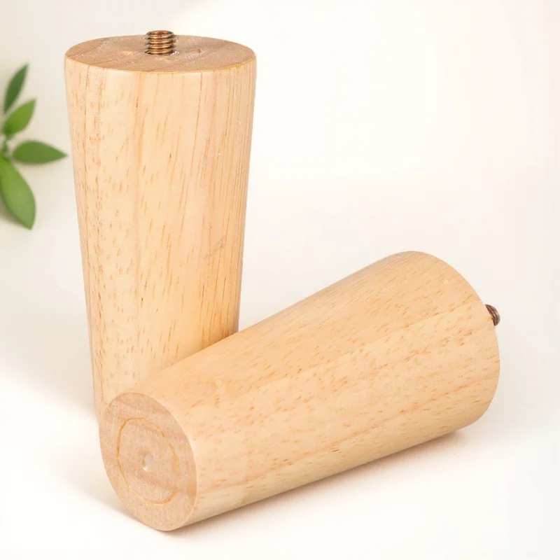 

4pcs Wooden Furniture Legs Solid Natural Wood Tapered Table Sofa Cabinet Feet Durable Floor Protection Pads Furniture Wood Feet