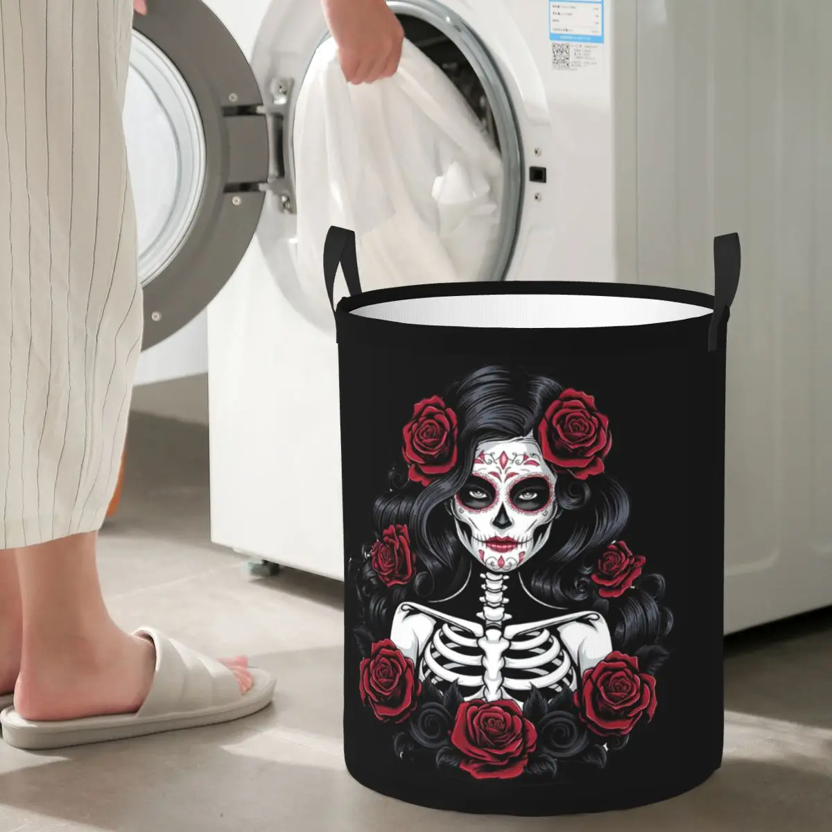 

Мексиканская Catrina Girl Day Of The Dead складные корзины для белья грязная одежда корзина для хранения мелочей домашний органайзер коробка