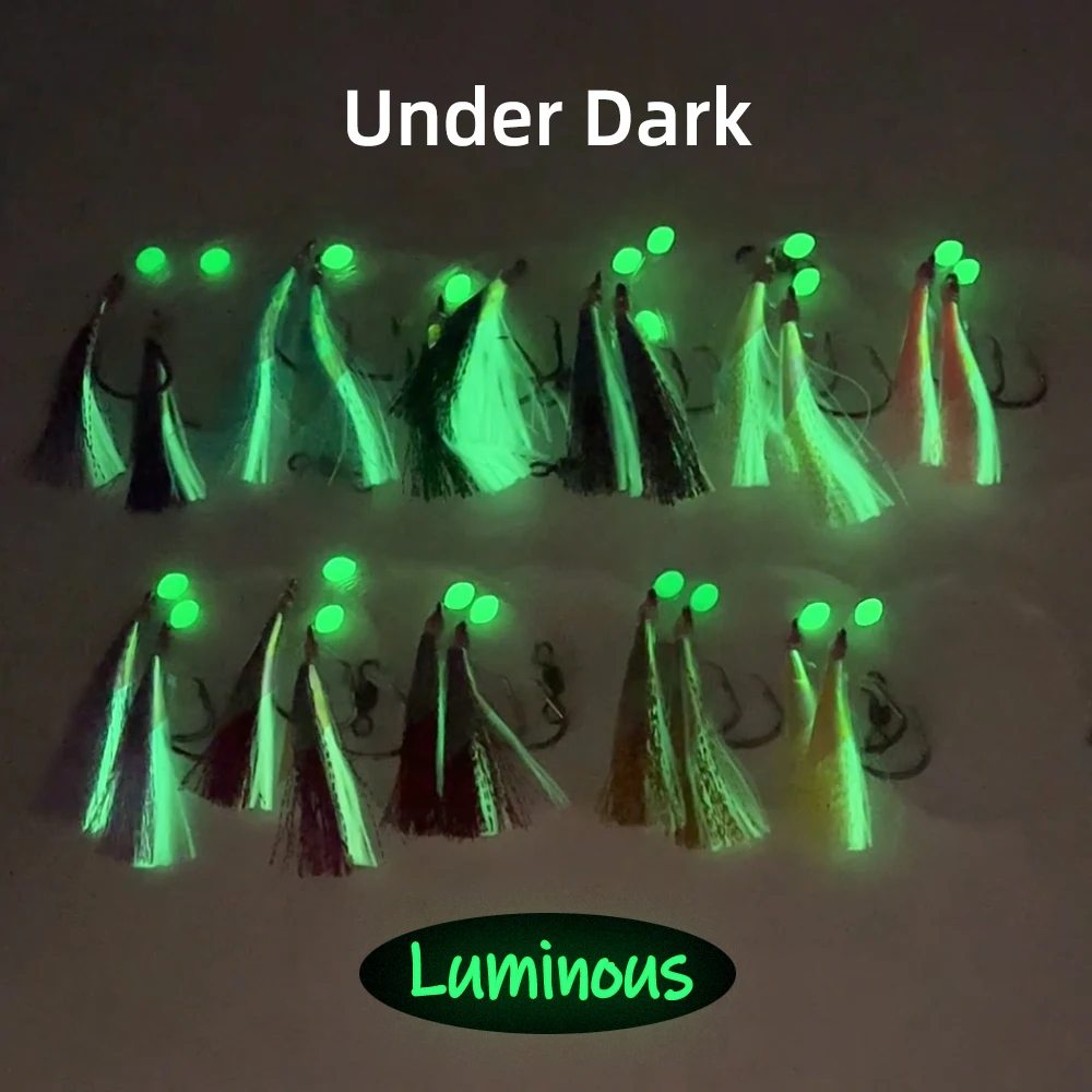 Aparejos Sabiki luminosos – Anzuelo circular para pargo y surfcasting - imagen 2