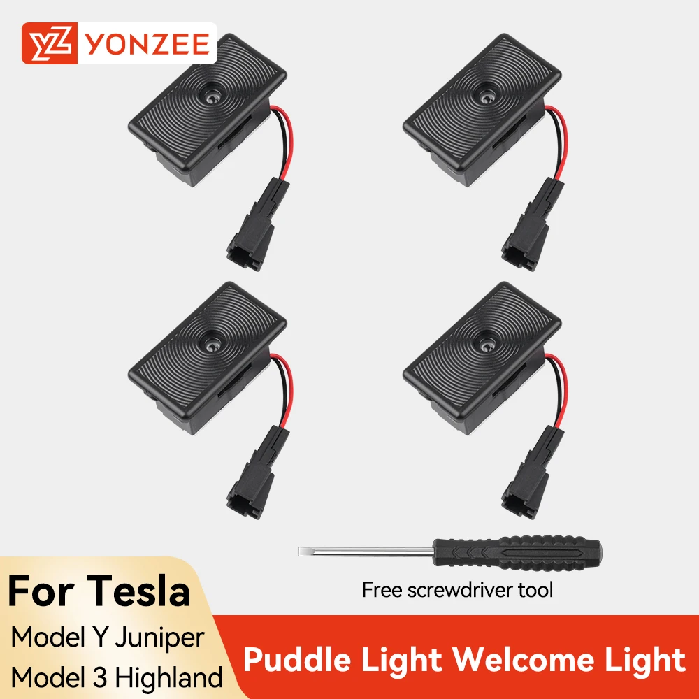 

YZ for Tesla Model Y Juniper/3 highland Car Door Lights Fade-Resistant Ultra-Bright LED Car Door Welcome Lights Car Accessories
