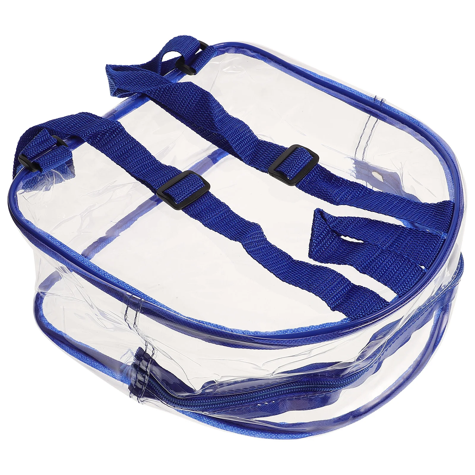 

Summer Transparent PVC Backpack 26x25x12cm Blue Clear Beach Bag Travel Festival Women School Sports Double Shoulder Bags