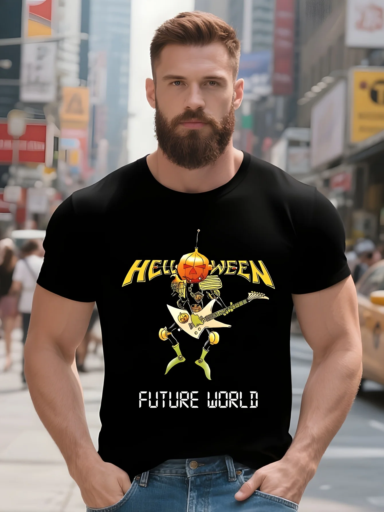 Helloween Future World Black T Shirt New