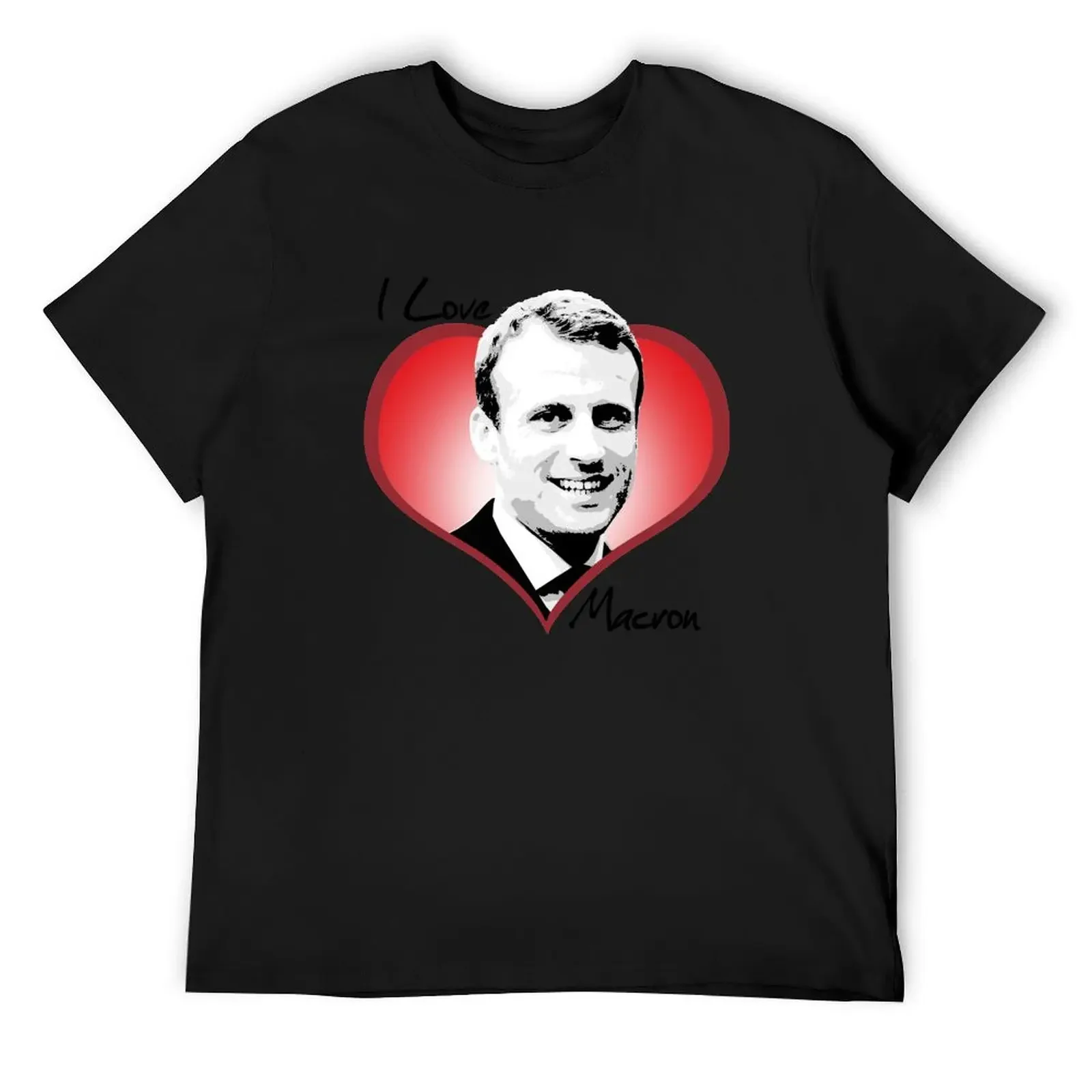 

I Love Macron T-Shirt football t shirt customs man clothes vintage anime shirt designer t shirt men