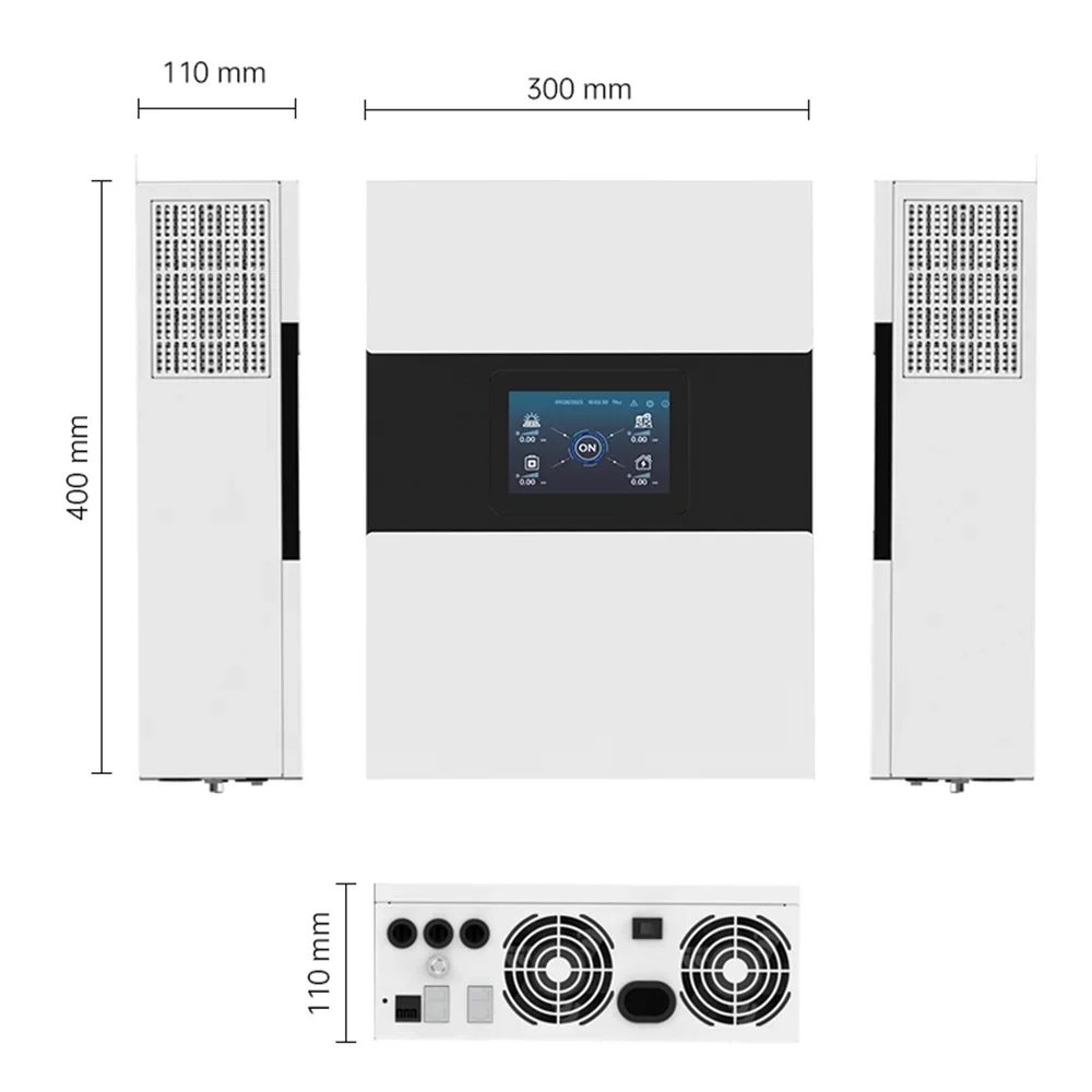 Visture Touch screen 3.5 5.5KW Solar Inverter Energy Storage DC Reverse Integrated Hybrid Parallel Inverter system Option WiFi