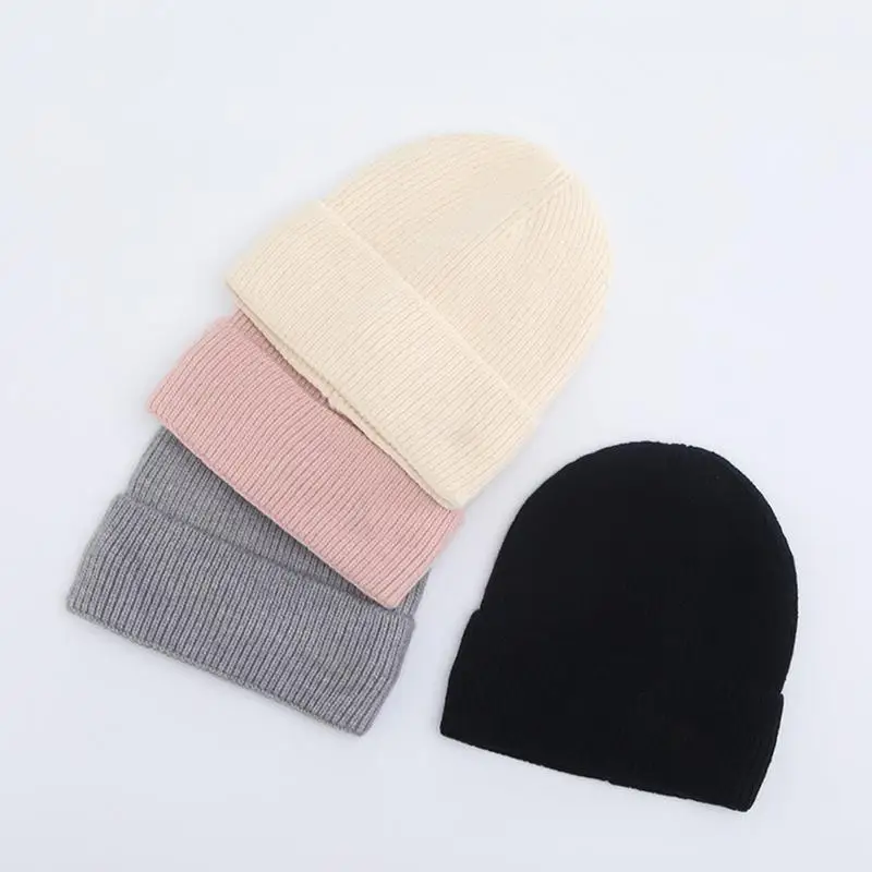 Winter Beanie Hat For Women Double-Layered Soft Knit Beanie Cap Winter Cuffed Beanie Hat For Women Men Outdoor Activities Winter