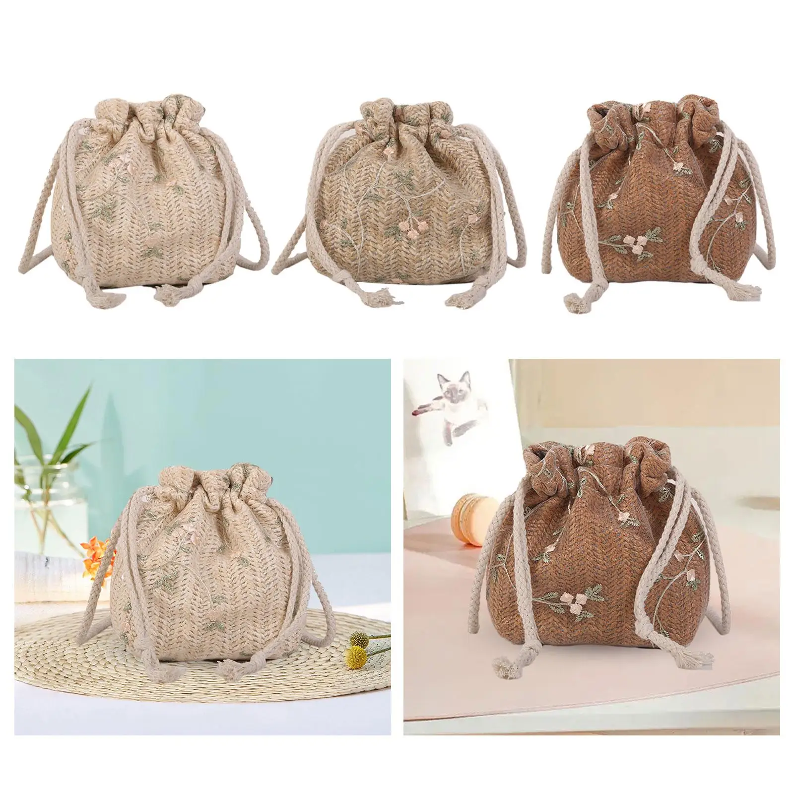 Women Shoulder Bag Women's Bucket Bag Simple Summer Beach Bags Drawstring Crossbody Bag for Casual Shopping Work Dating