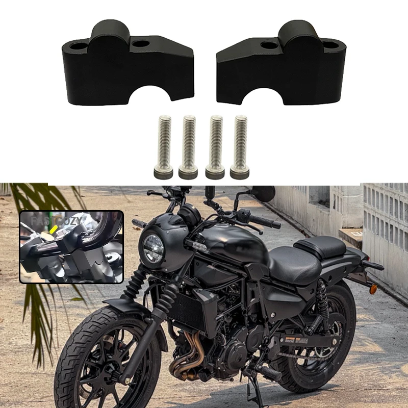 Passend für Kawasaki Eliminator400 Eliminator500 ELIMINATOR 400 500 2024 – Lenkerhalterung Riser Lenkerklemme erhöht verlängern