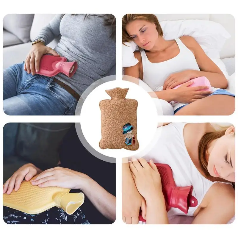 Bolsa de água quente portátil Leakproof, Mão e Pés Belly Warmer Bag Almofada de aquecimento de água Bolsa de garrafa para ficar quente no inverno