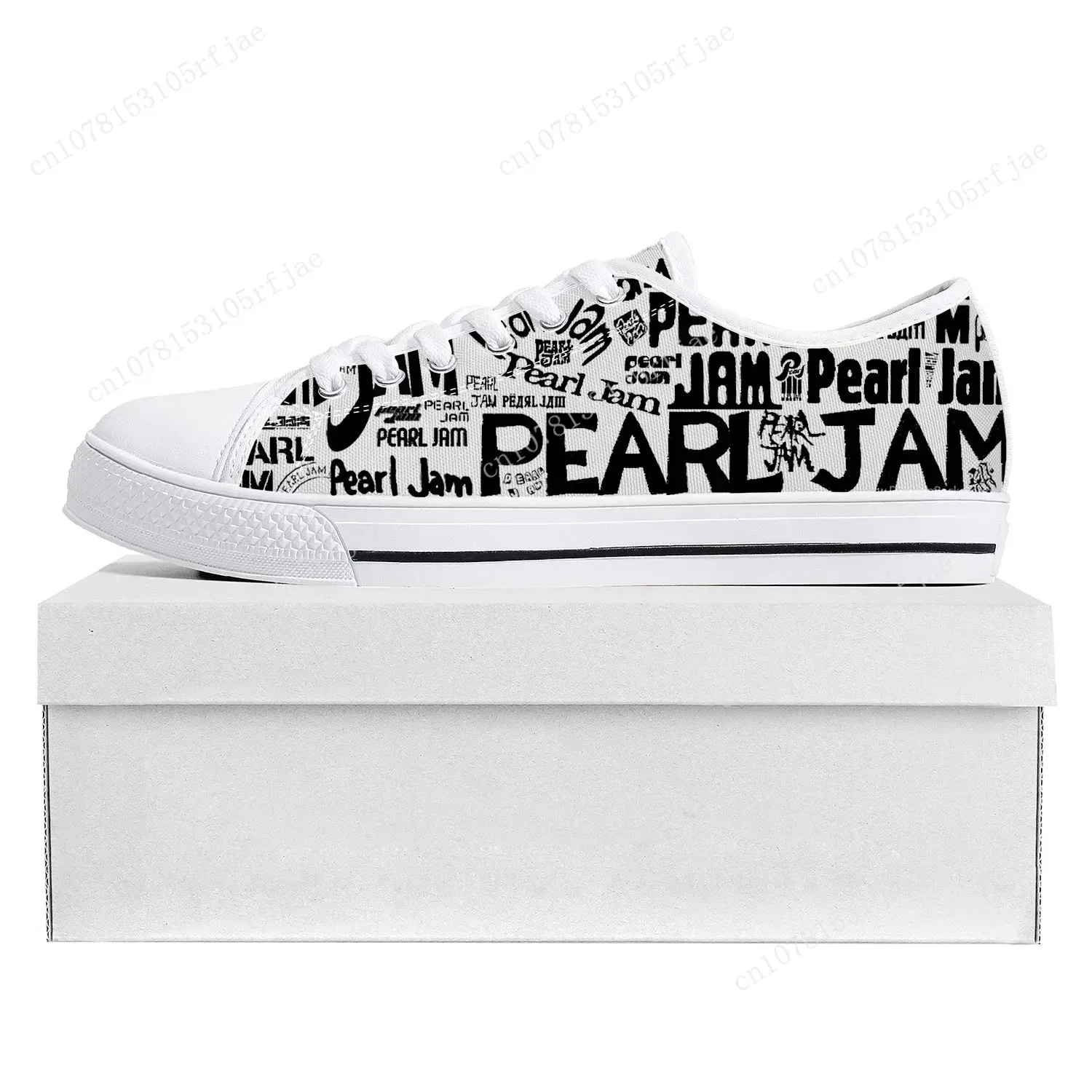 

Pearl Jam Rock Band Low Top High Quality Sneakers Mens Womens Teenager Canvas Sneaker Prode Casual Couple Shoes Custom Shoe