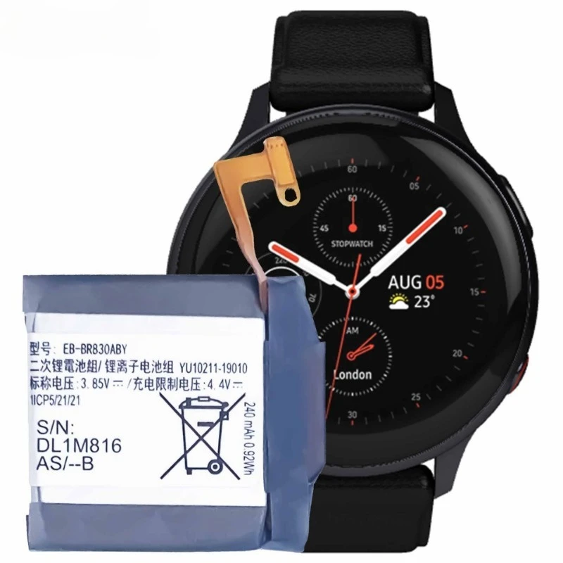 New Replacement Battery EB-BR830ABY 3.85V 247mAh for Samsung Galaxy Watch3 41mm SM-R850 R855 Watch Active2 40mm SM-R835 SM-R830