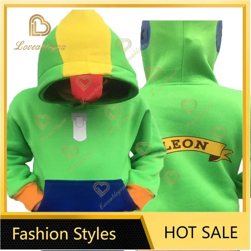 Cosplay Costumes Hoodie 2024 Splicing with Hoode Printing Red Hoodies with Male /female Fashion Leon Logo for Every Day