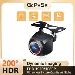 GcPaSr For AHD 1920x1080P Car Rear View Camera 200° Fisheye Golden Lens Full HD Night Vision Vehicle Reversing Front Camera