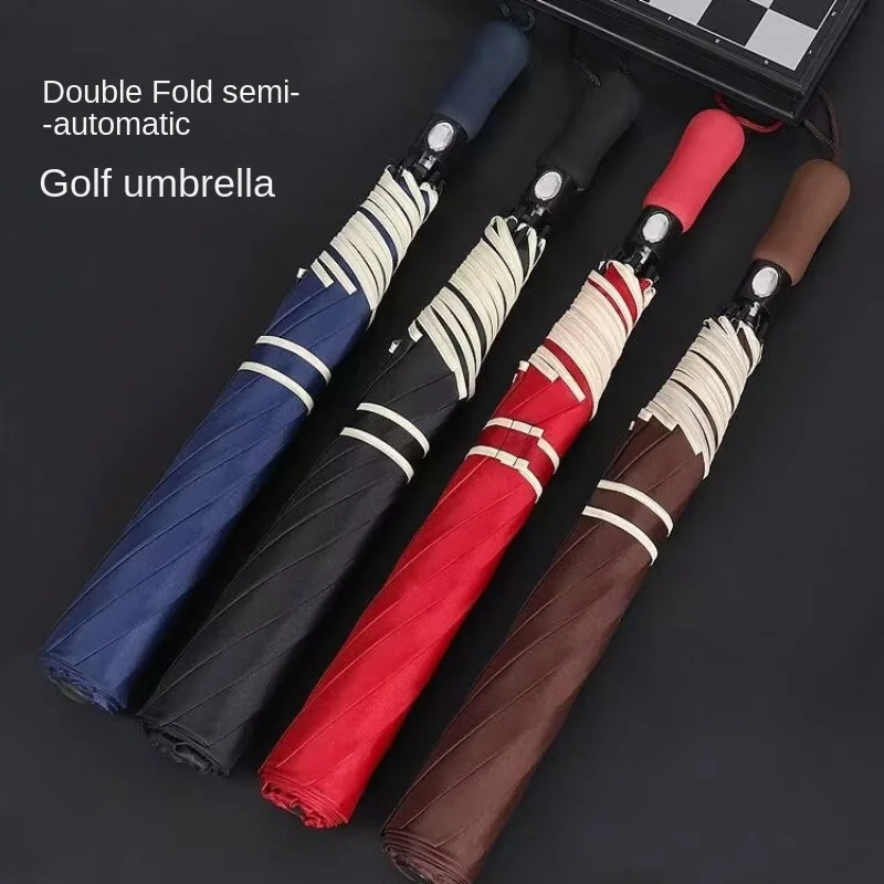 

27-Inch Automatic Umbrella Two Fold Golf Umbrella plus-Sized Umbrella for Two Persons Windproof