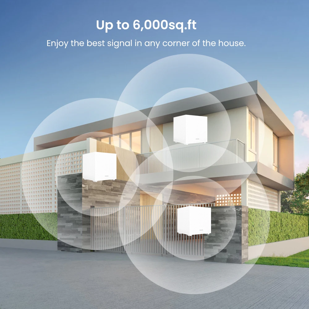 Tenda WIFI Mesh Router AC2100 2.4Ghz 5GHz Tri-band Wireless Repeater MW12 2100mbps Network long range Extender Mesh WIFI Routers