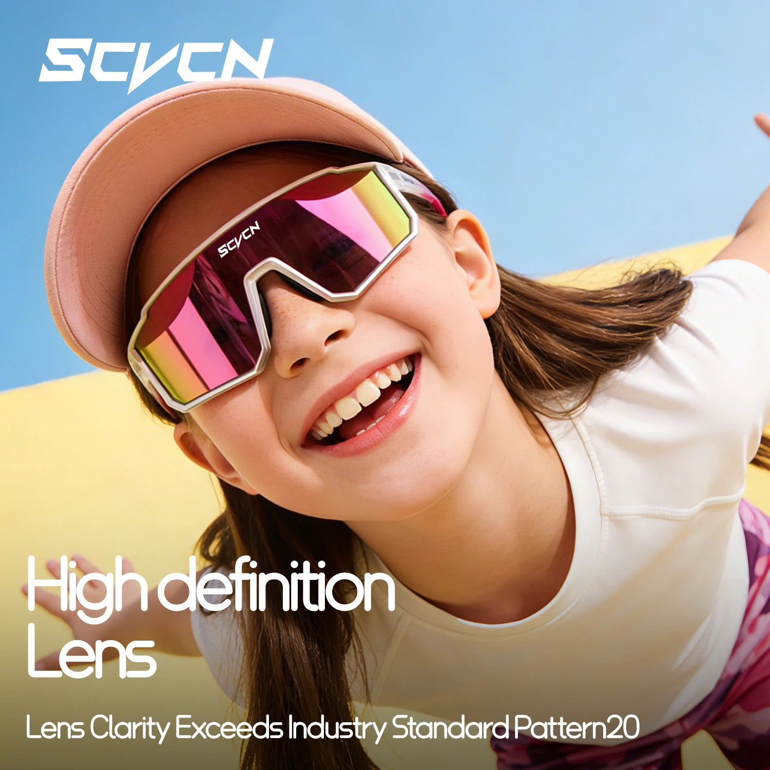 Scvcn Child Bike Sunglasses Cycling Glasses for Kids UV400 Boys Girls Small Size Glasses Fashion Outdoor Sports Protection 2024