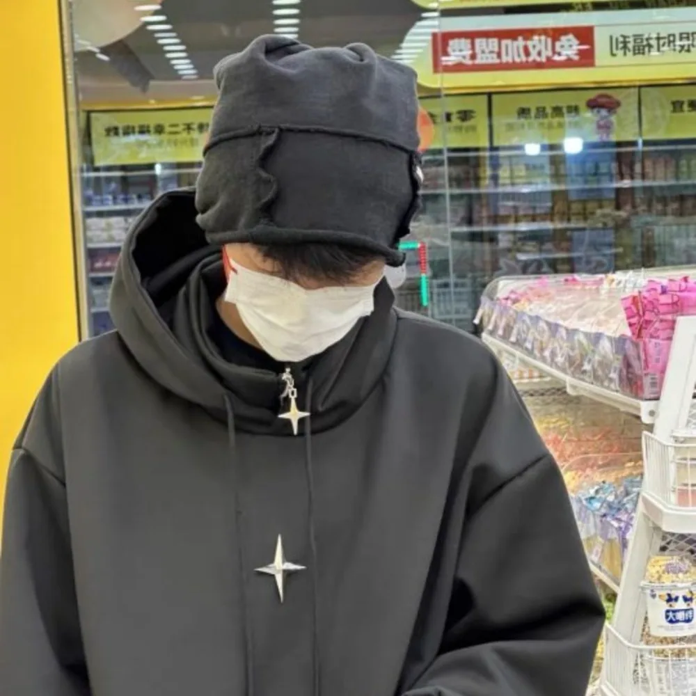 

Casual Vintage Wasteland Pullover Cap Cotton Elastic Washed Beanie Cool Hip Hop Loose Beret Unisex