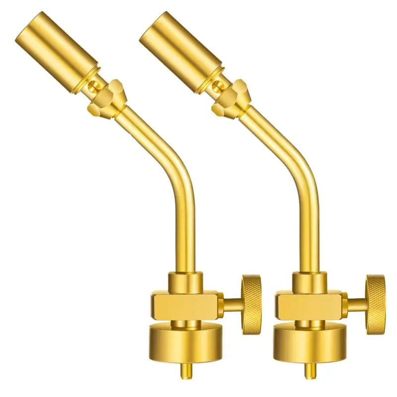 A60F-2Pcs cabeza de soplete de propano con llama de latón, boquilla de cabezal de soplete de soldadura de Gas, punta de soplete de propano, combustible por botella de cilindro de propano