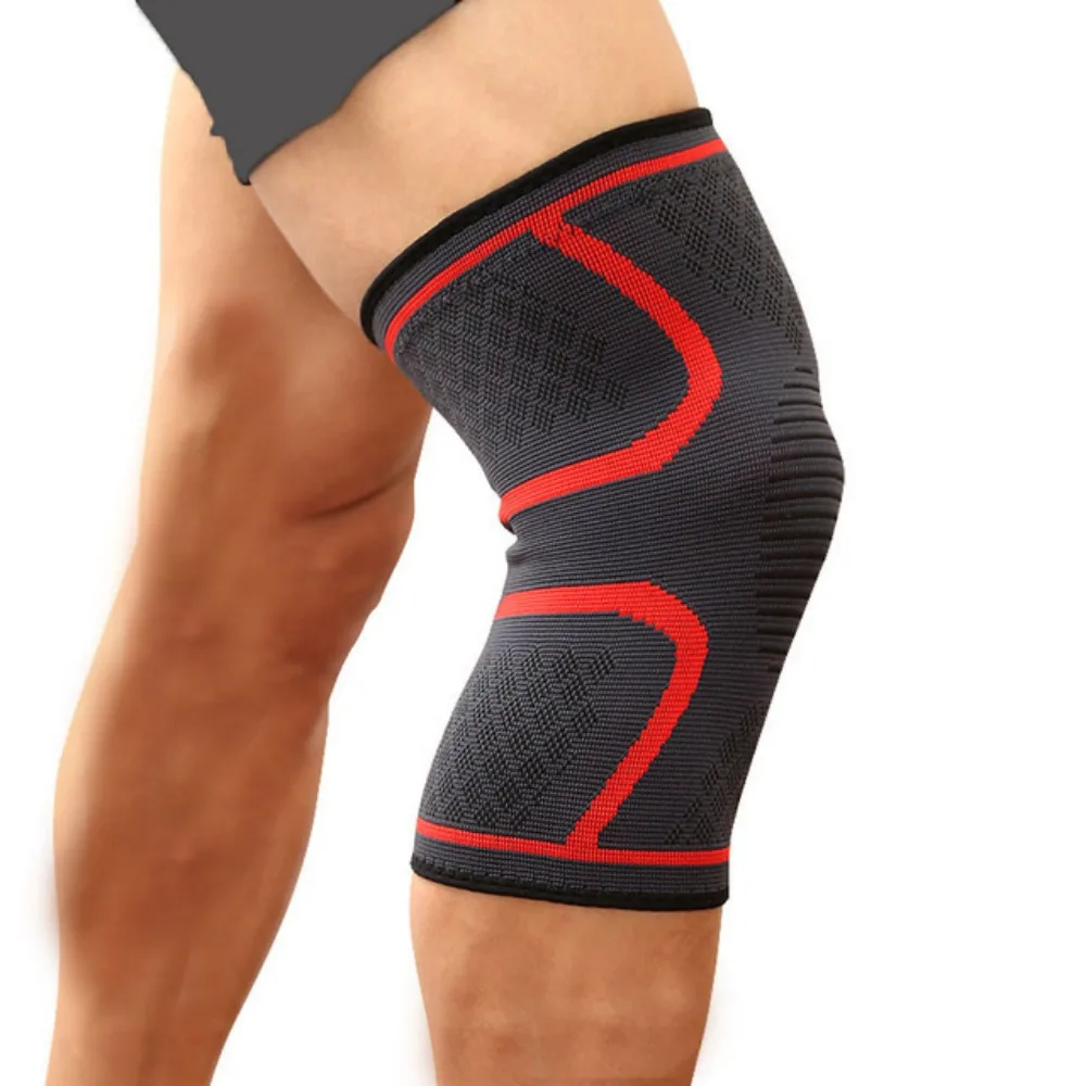 Manga de Compressão Elástica Respirável para Joelho para Ciclismo, Corrida, Basquete e Esportes ao Ar Livre