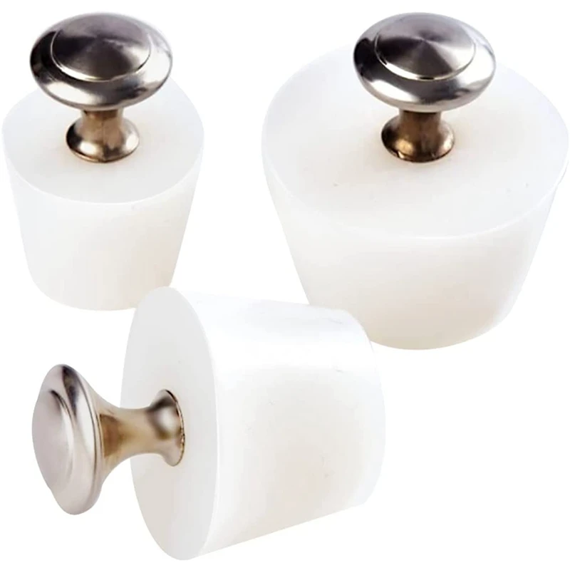 Nieuwe 3-delige badkuipplug, siliconen badstopper aftapplug voor keuken, badkamer en wastafel afvoer, badkuipstoppers