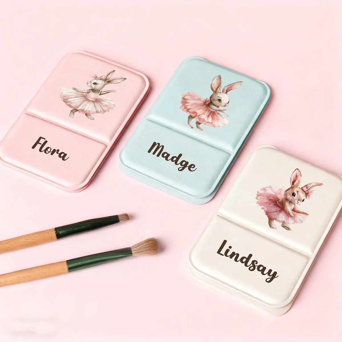 Custom Mini Pocket Folding Beauty Mirror Square minimalist versatile style Dormitory Home Desktop PU Standing Makeup Mirror My