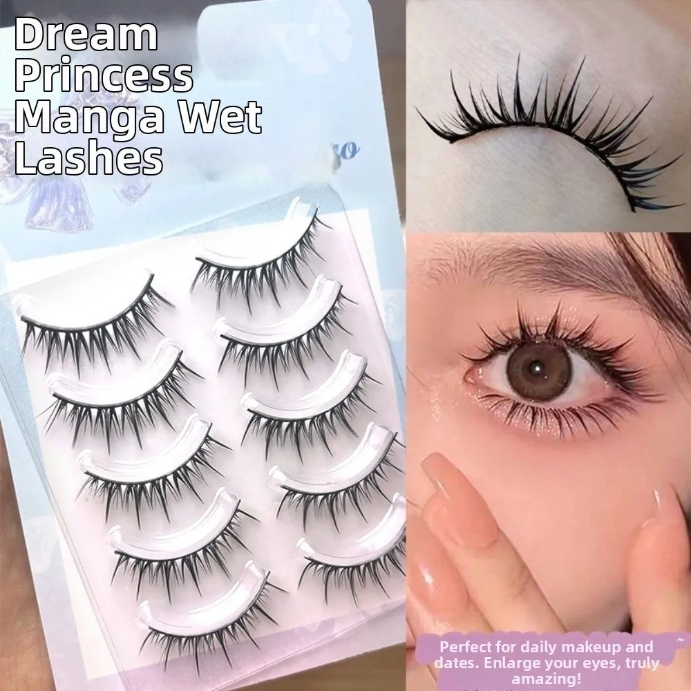 Trendy Black Anime Cartoon False Eyelashes 10MM Curvature C DIY Lashes Extension Demon Reusable Thick Dense Fake Eyelashes Party