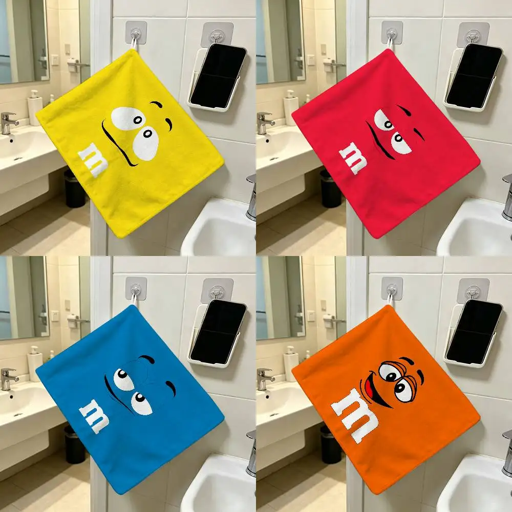 M&M'S Chocolate Anime Polyester Hanging Kitchen Hand Towel Durable Wear Resistant Versatile Use Throughout Home