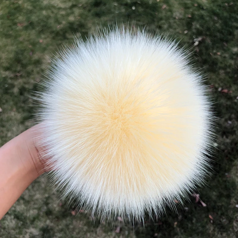 Soft 100% natural fox fur pompom raccoon fur pom pom for hat beanies For Caps Bags Scarf