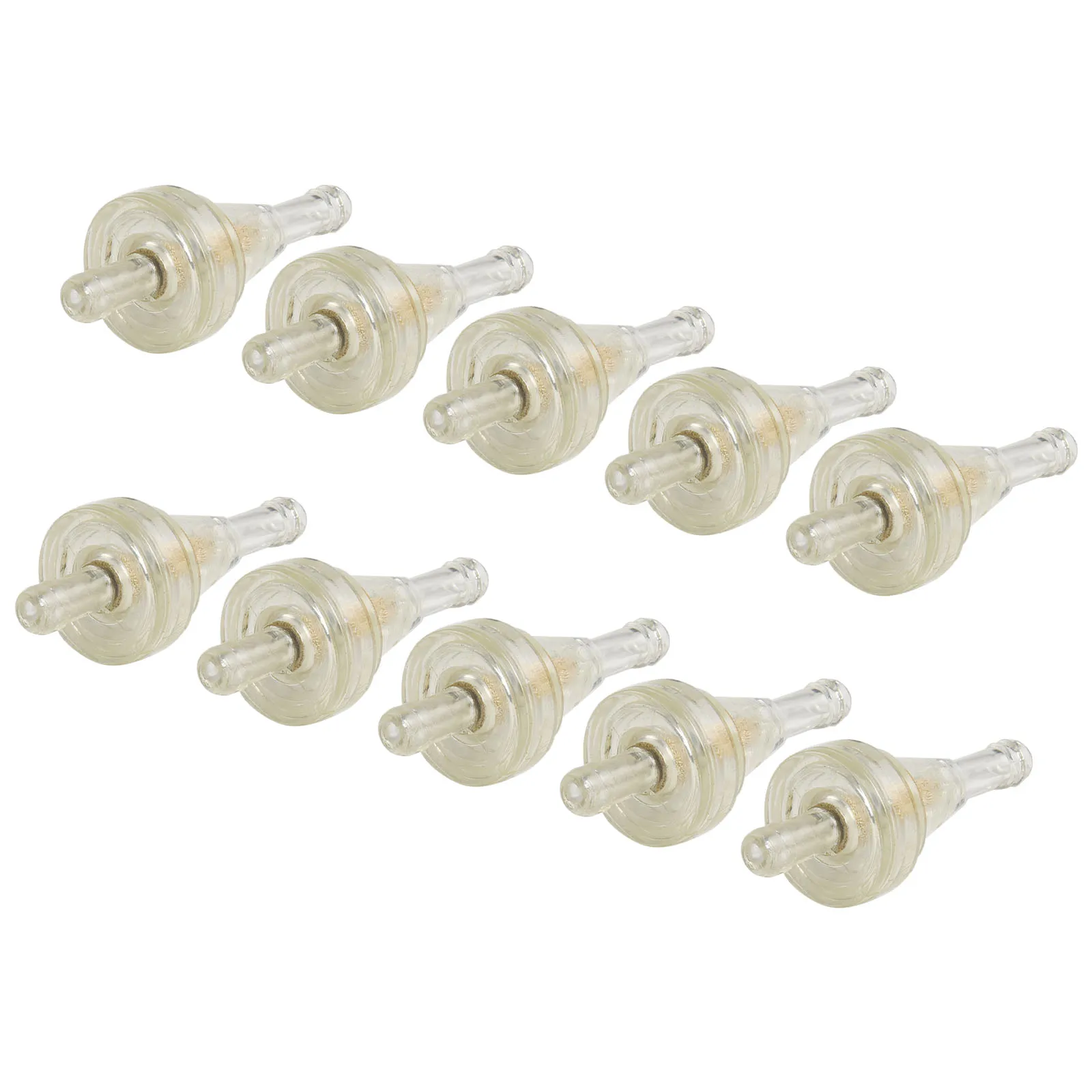 Fuel Filter Pack of 10 Transparent & Gold 1/4 Motorcycle Inline Fuel Filters for Dirt Bike for atv UTV for snowmobiles