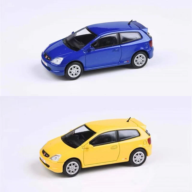 

Para 1:64 Model Car Civic Ver7.0 EP3 Type R Alloy Die-Cast Vehicle-Yellow & Blue