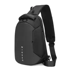 Bolso de pecho cruzado multifunción para hombres, puerto de carga USB, paquete de mensajeros, bolsos de hombro impermeables, Bolsas masculinas