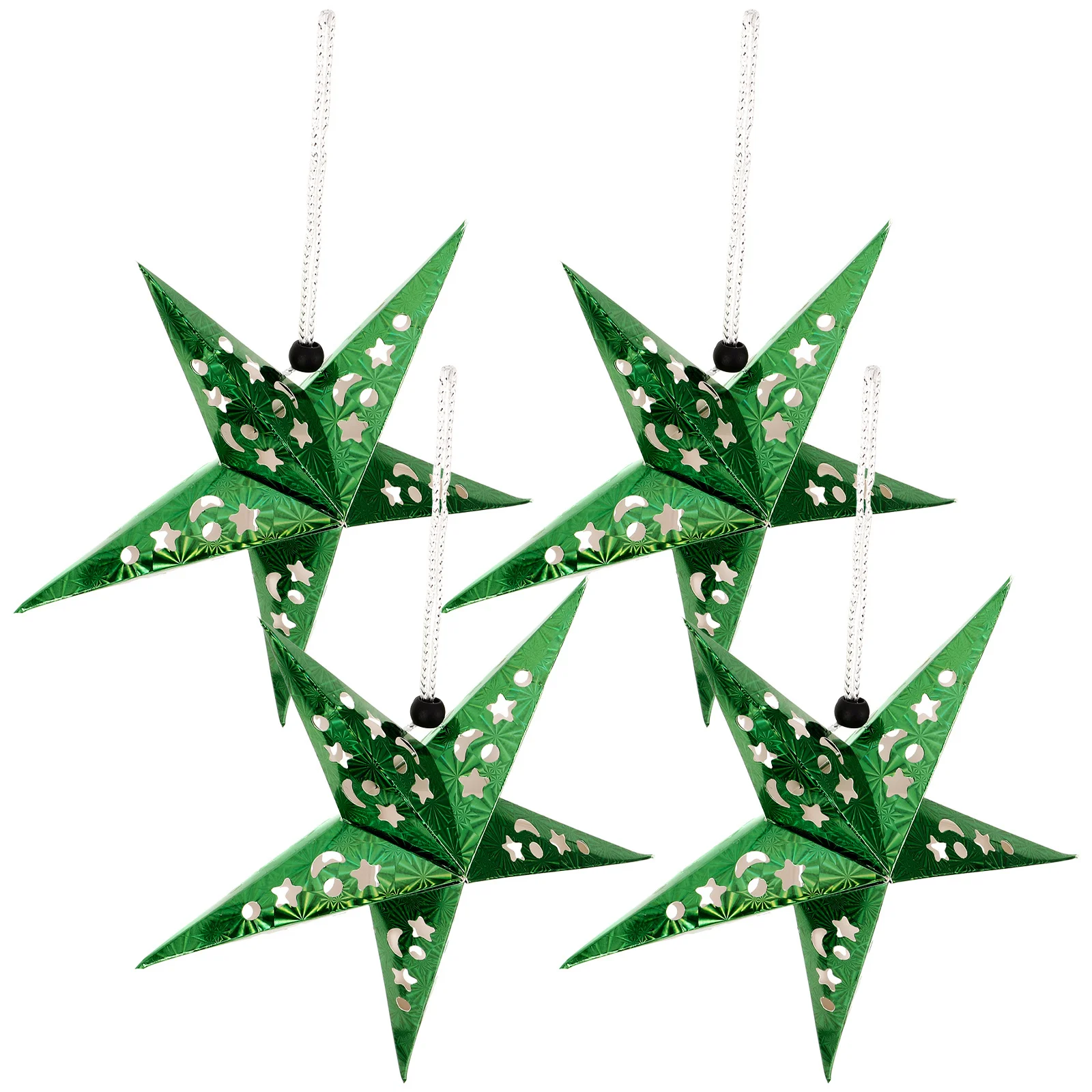 4 conjuntos de luz suspensa de Natal com estrela de cinco pontas, lâmpada pendente, excelente experiência de uso para festivais