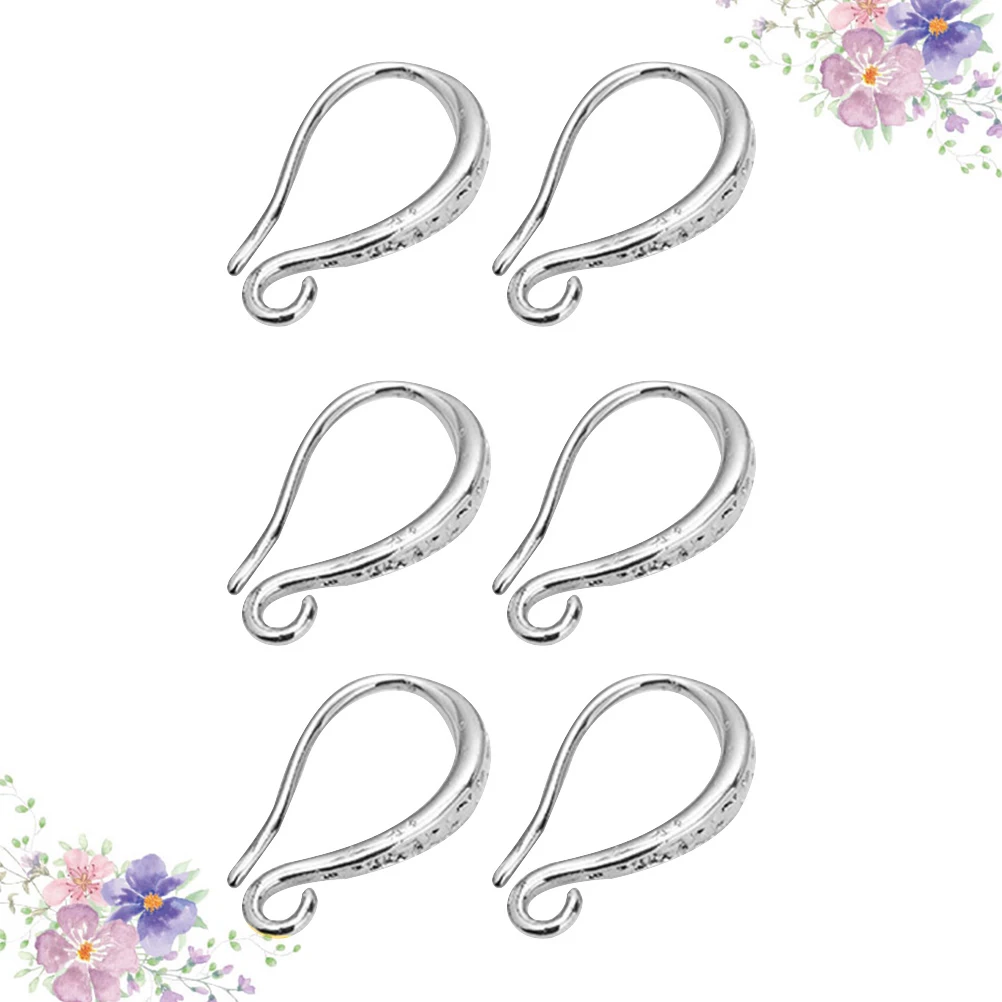 

3 Pair Creative Earring Making Hooks Delicate Metal Earring Accessories Lifting Ear Hook Earring DIY Supplies (White Gold)