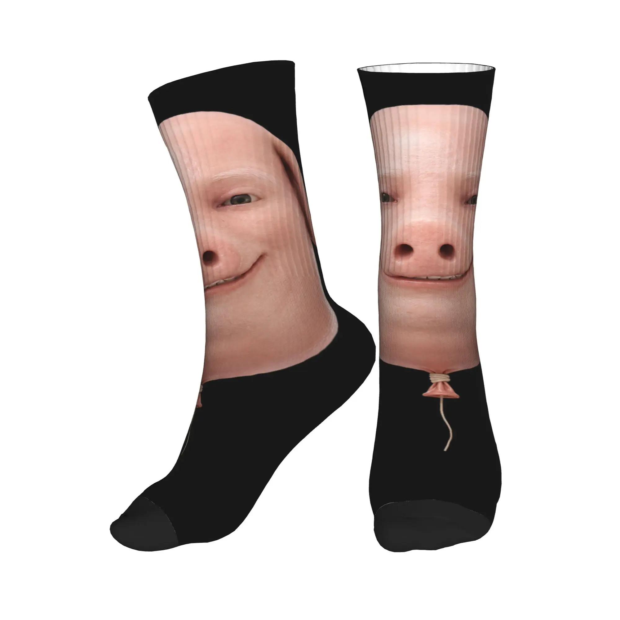Funny Surreal John Pork Balloon Brainrot Meme Socks Spring Stockings Modern Men Breathable Socks Graphic Outdoor Anti Skid Socks