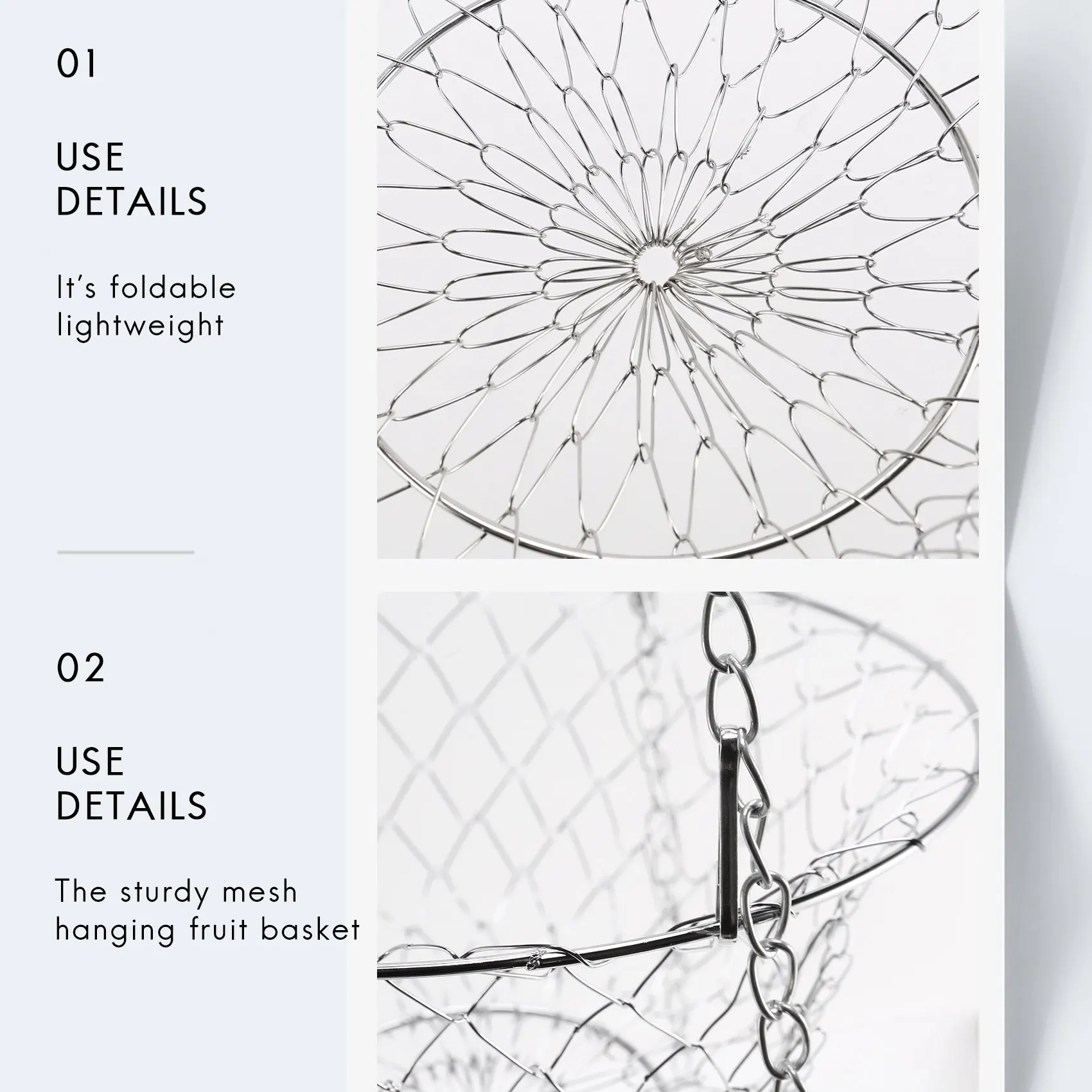 

SDFC-3 ярусная корзина для фруктов, кухонная корзина для хранения овощей, подвесная цепочка для фруктов, экономия места, корзина для хранения растений
