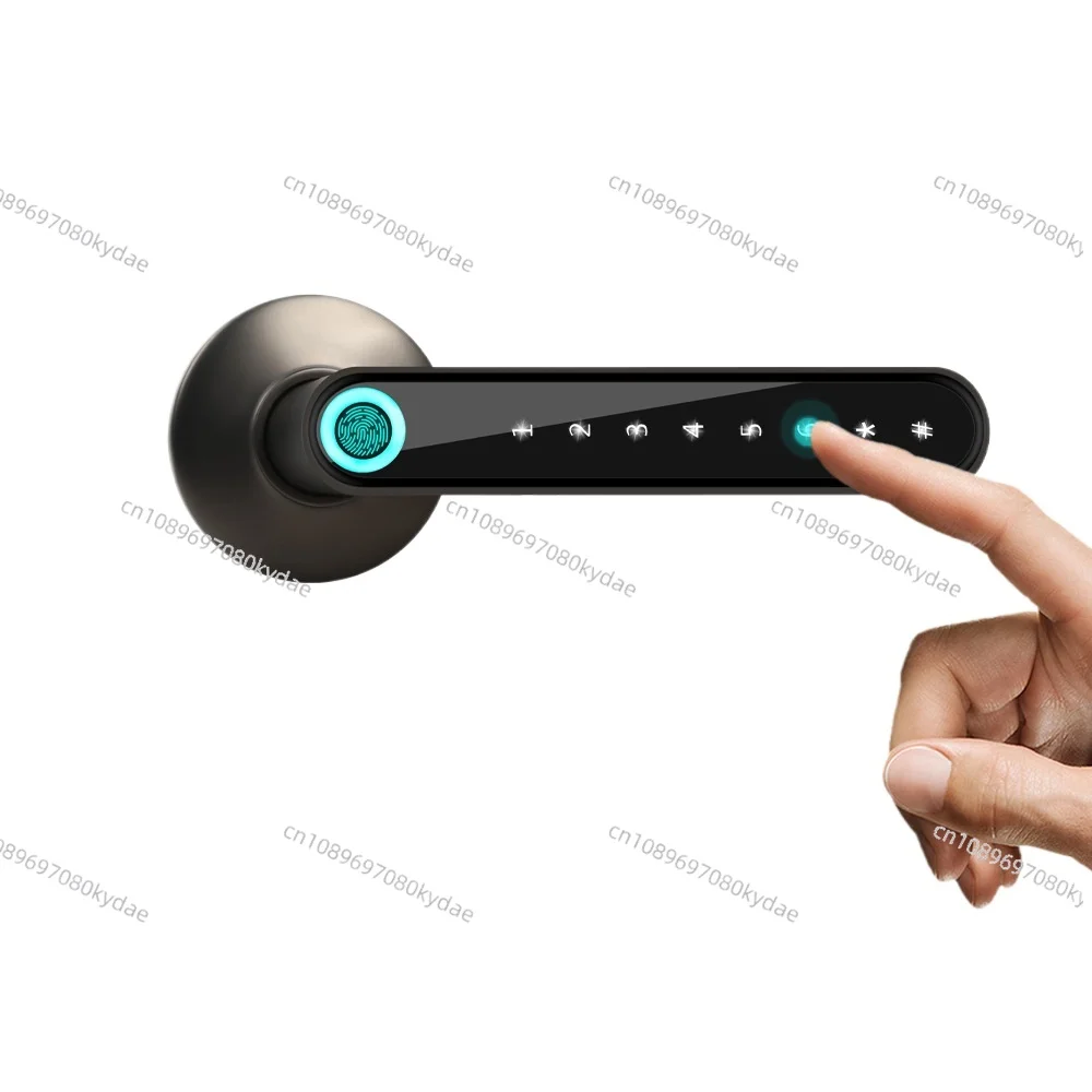 Smart home fingerprint lock, wooden door electronic smart handle lock indoor door, password anti-theft door lock