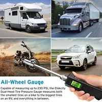 Manómetro Digital para neumáticos, accesorio con 4 Ajustes, 230 PSI, resistente, para coche, SUV, camión, motocicleta