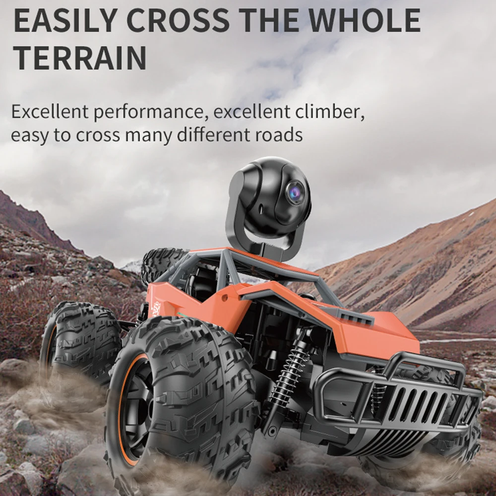 Rc Car with Hd Camera Toys for Boys 1:14 Remote Control Off-Road Cars Dual Mode Cross-Country Drift Vehicle Children Adult Gift