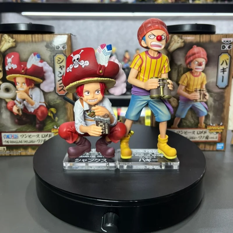 

Оригинальные фигурки Bandai Banpresto One Piece DXF: Шанкс и Багги из страны Вано, аниме-игрушки, коллекционные модели, украшения, подарок-сюрприз