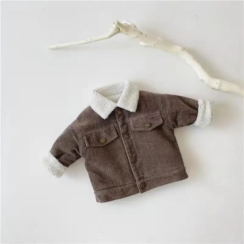 Autumn Spring Winter Warm Thick Kid Outwear 0-3Y Baby Clothes Newborn Baby Girl Boy Corduroy Jacket Infant Toddler Child Coat