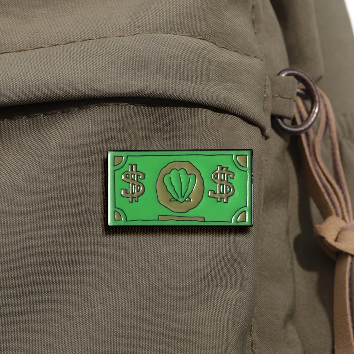Kreatywna Broszka Emaliowana w Kształcie Banknotu z Kreskówki, Zielona, Urocza, Zabawna, Odznaka do Plecaka, Kapelusza, Odzieży, Przypinka do Klapy, Biżuteria Cosplay, Prezent dla Przyjaciół