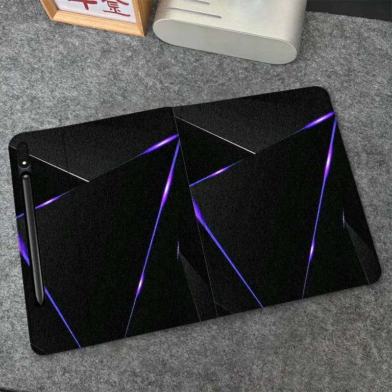 

Чехол для планшета Samsung Galaxy Tab S10 S9 S8 S7 FE Lite, темно-фиолетовый, с крутыми линиями, мягкий, гибкий, с поддержкой