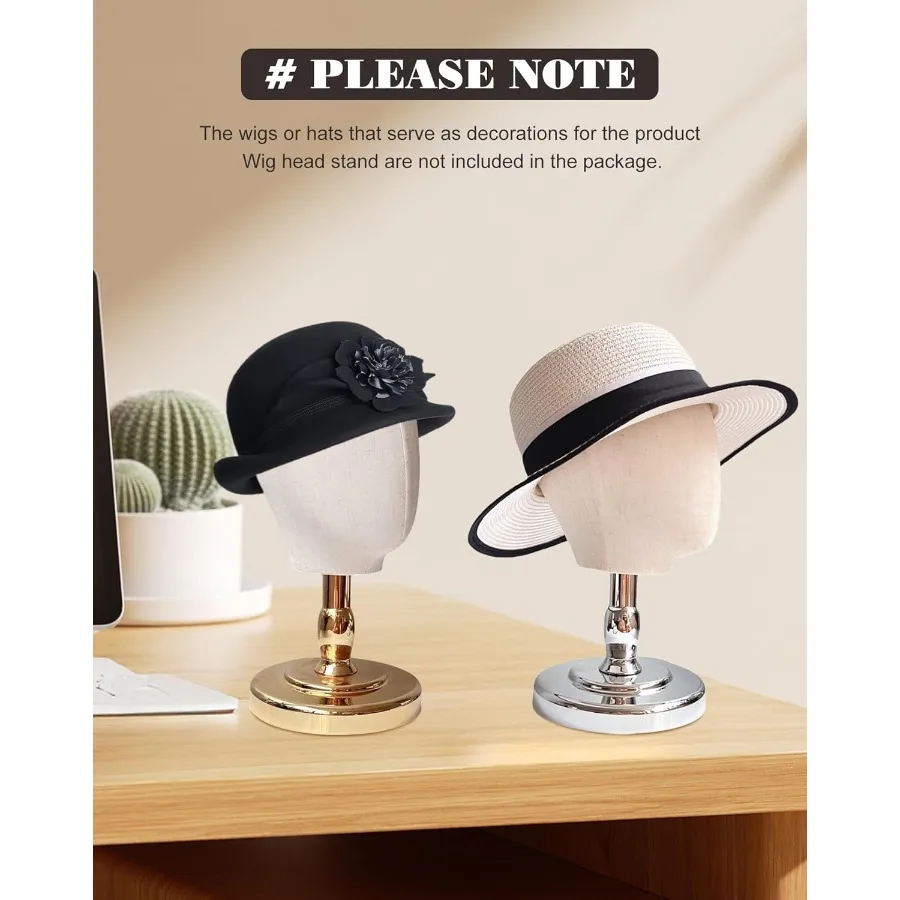 حامل رأس شعر مستعار غير قابل للدبابيس مقاس 21 بوصة لعرض الشعر: رأس عارضة أزياء بقاعدة كروم قابلة للتعديل مع كتلة قماشية تدعم مثالية لـ W #2